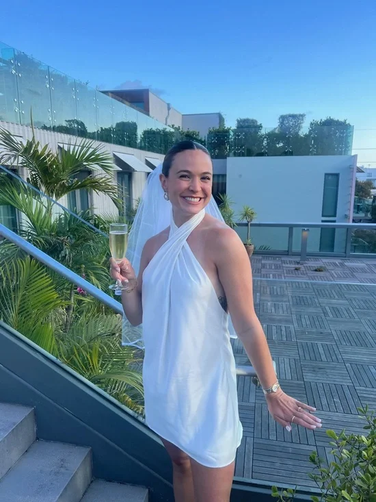 Show Me Your MuMu White Mini Halter Dress - Picture 7 of 7